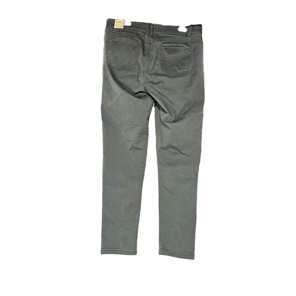 NWT Rewind The Techno Tuck Mid Rise Skinny Pants Jeans Olive Green 17 33W Plus - Picture 3 of 10